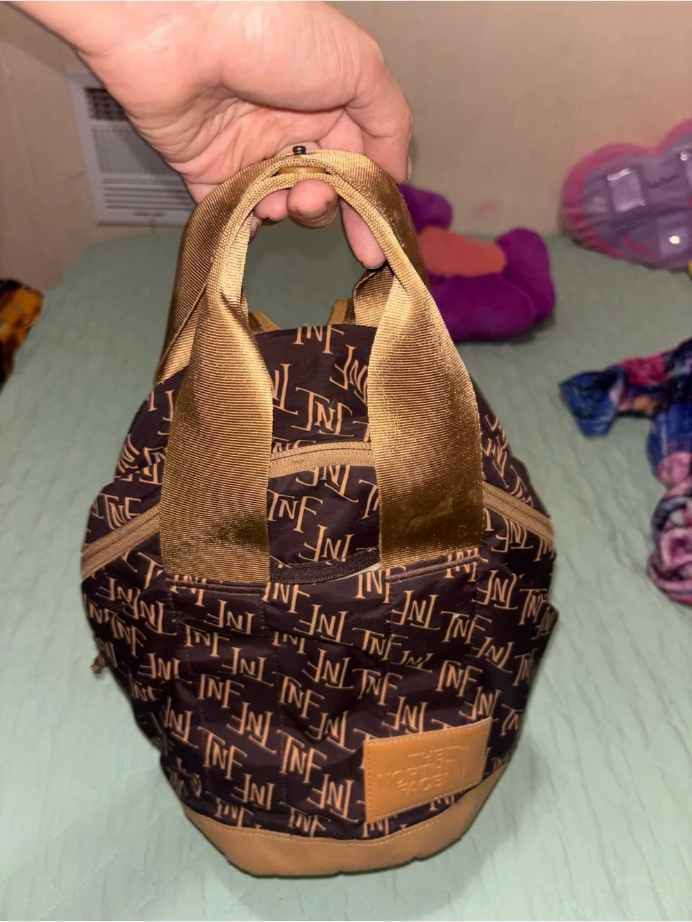 The North Face Brown/Tan Logo-Print Backpack